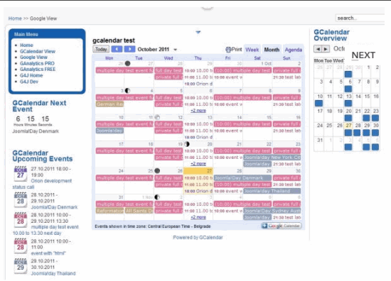 Joomla Calendar Extensions