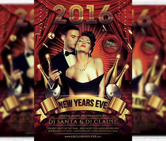 New Year's Eve Party Flyer Designs