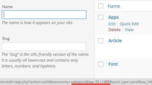 WordPress Category ID