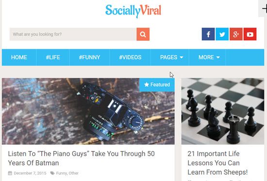 SociallyViral Free WordPress Themes
