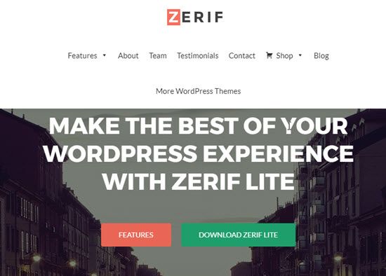 Zerif Lite Free WordPress Themes