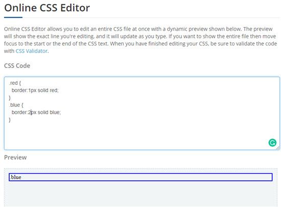 Online CSS Editors